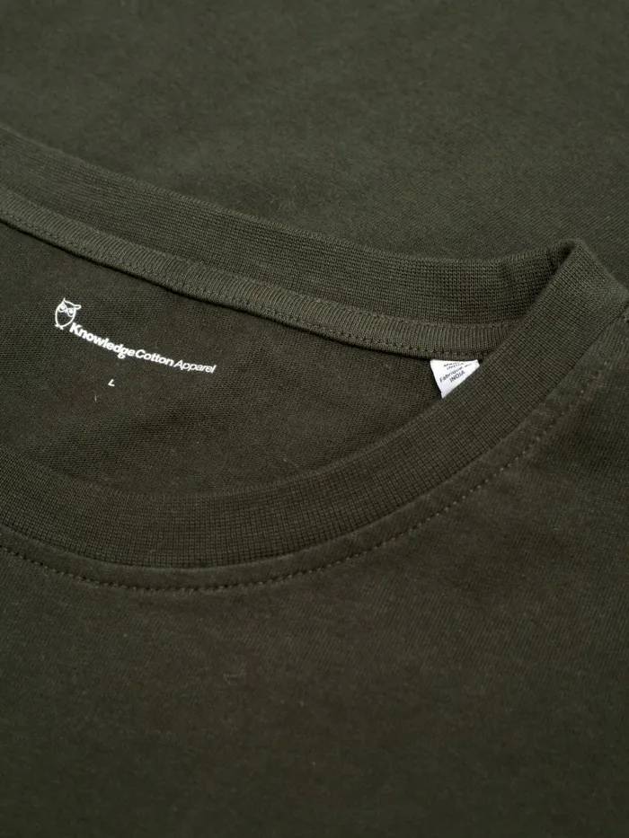 KnowledgeCotton Apparel TShirts Regular Fit Badge Tshirt Forrest Night 8211 Men KnowledgeCotton Apparel TShirts Regular Fit Badge Tshirt Forrest Night 8211 Men
