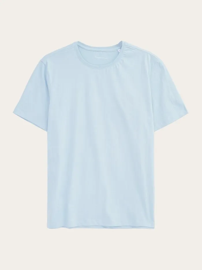 KnowledgeCotton Apparel TShirts Regular Fit Basic Tee Aquaesque 8211 Men