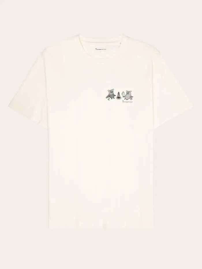 KnowledgeCotton Apparel TShirts Regular Fit Owl Trip Chest Print Tshirt Regenerative Organic Certified 8211 Men KnowledgeCotton Apparel TShirts Regular Fit Owl Trip Chest Print Tshirt Regenerative Organic Certified 8211 Men