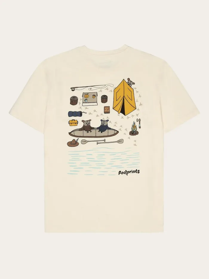 KnowledgeCotton Apparel TShirts Regular Short Sleeve Heavy Single Jersey Printed Tshirt GOTSVegan Egret 8211 Men KnowledgeCotton Apparel TShirts Regular Short Sleeve Heavy Single Jersey Printed Tshirt GOTSVegan Egret 8211 Men
