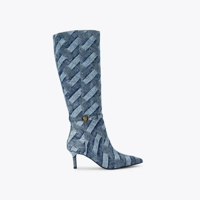 Kurt Geiger Boots Kensington Flexi Knee Boot Denim 8211 Women