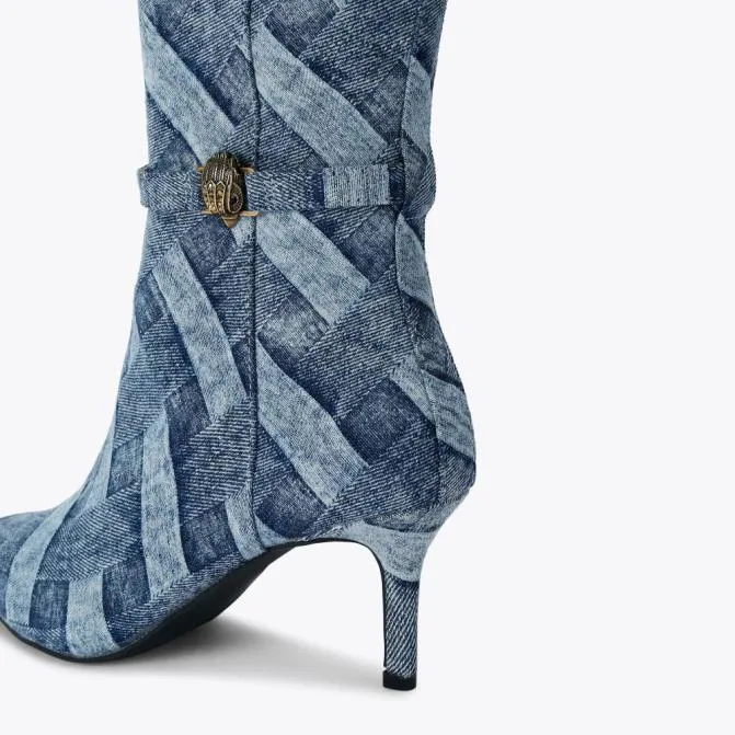 Kurt Geiger Boots Kensington Flexi Knee Boot Denim 8211 Women