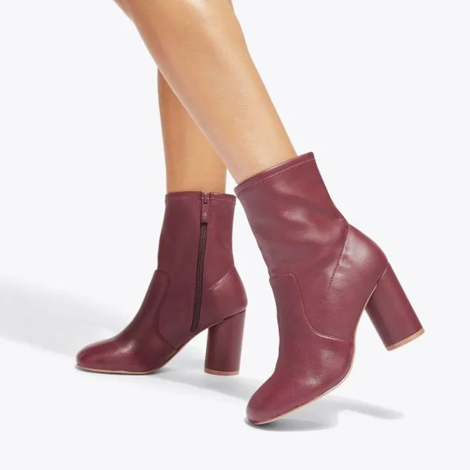 Kurt Geiger Boots Langley Round Ankle Boot Wine 8211 Women