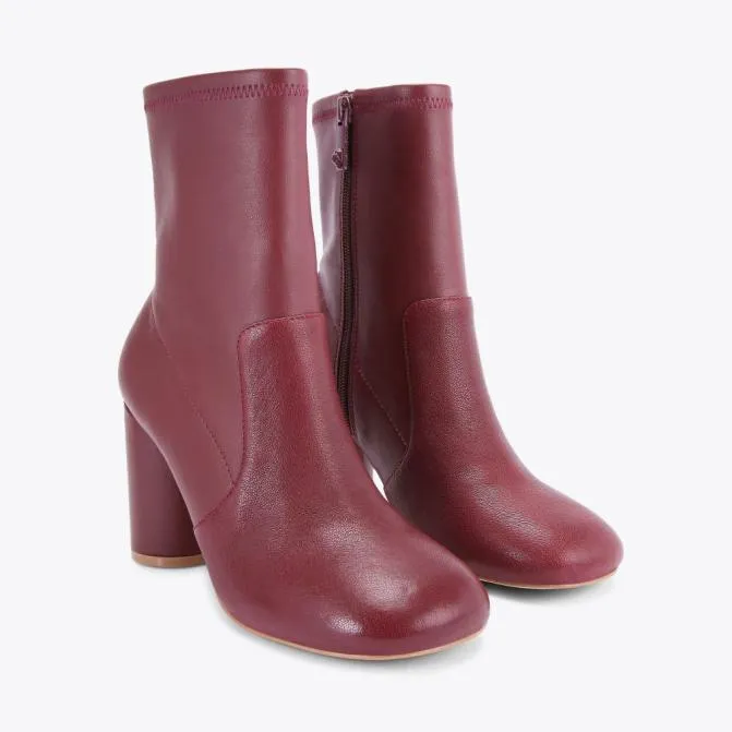 Kurt Geiger Boots Langley Round Ankle Boot Wine 8211 Women