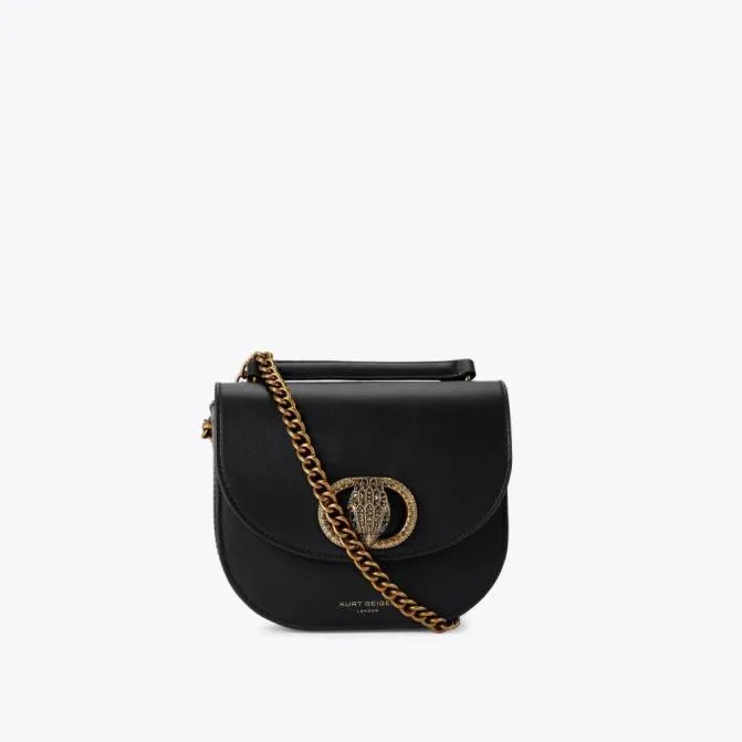 Kurt Geiger Crossbody Bags Chelsea Saddle Bag Black 8211 Women