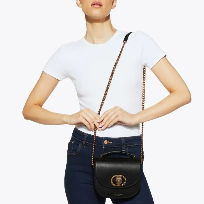 Kurt Geiger Crossbody Bags Chelsea Saddle Bag Black 8211 Women
