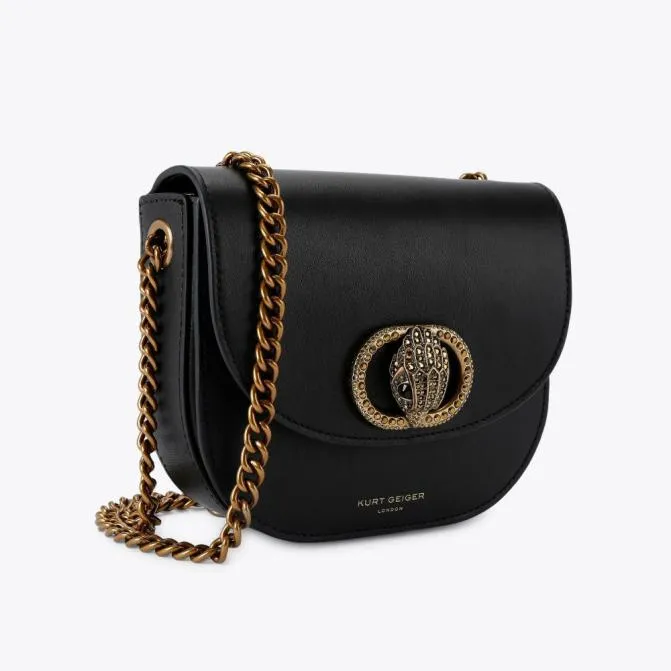 Kurt Geiger Crossbody Bags Chelsea Saddle Bag Black 8211 Women
