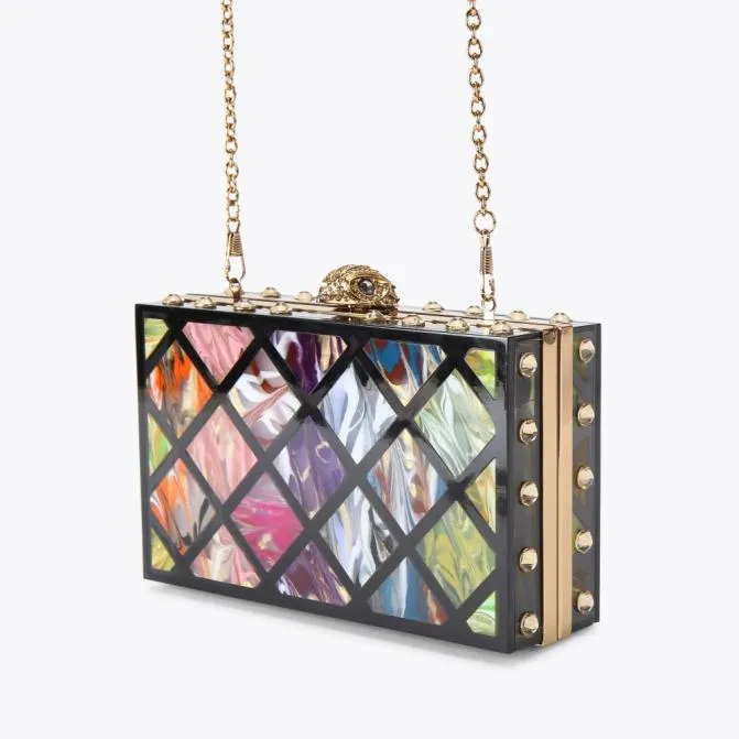 Kurt Geiger Crossbody Bags Crystal Quilt Box Clutch Bag Black Other 8211 Women
