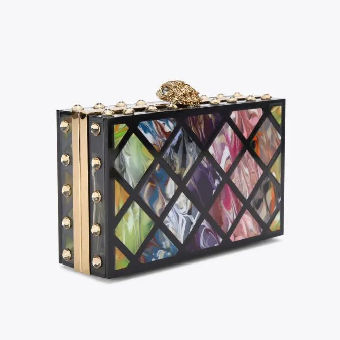 Kurt Geiger Crossbody Bags Crystal Quilt Box Clutch Bag Black Other 8211 Women