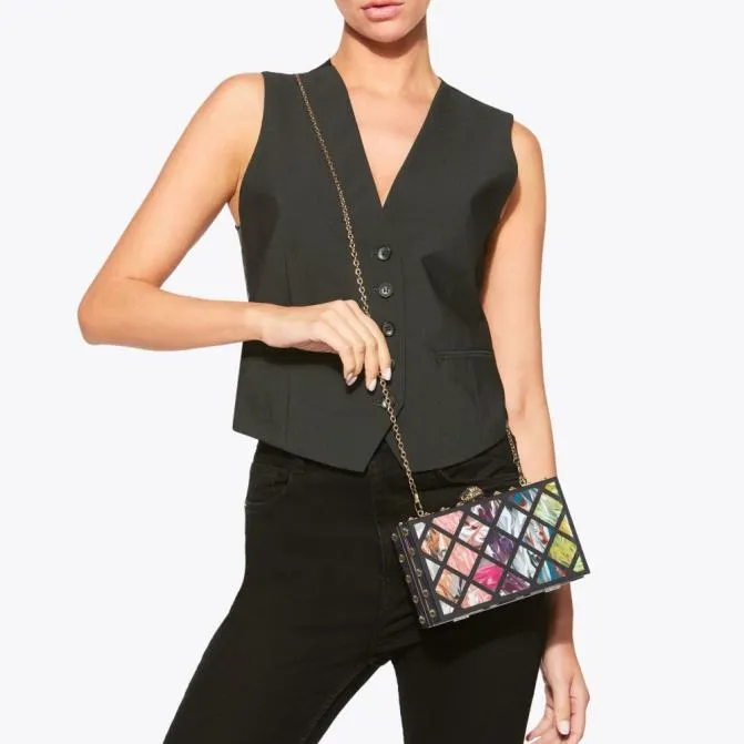 Kurt Geiger Crossbody Bags Crystal Quilt Box Clutch Bag Black Other 8211 Women