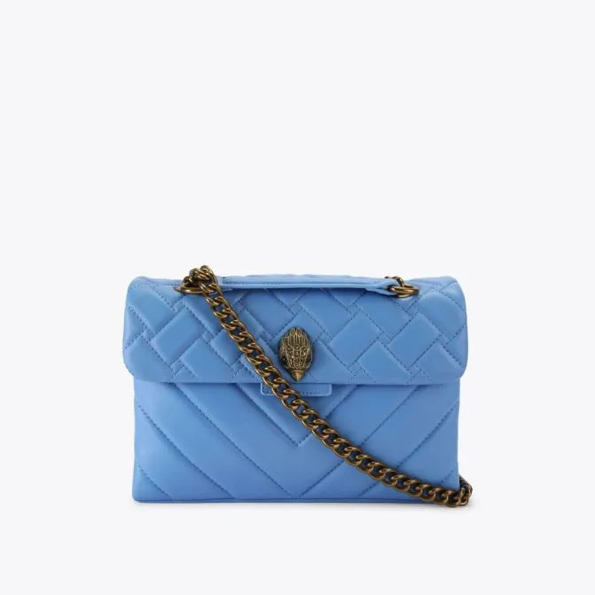 Kurt Geiger Crossbody Bags Leather Kensington Bag Mid Blue 8211 Women