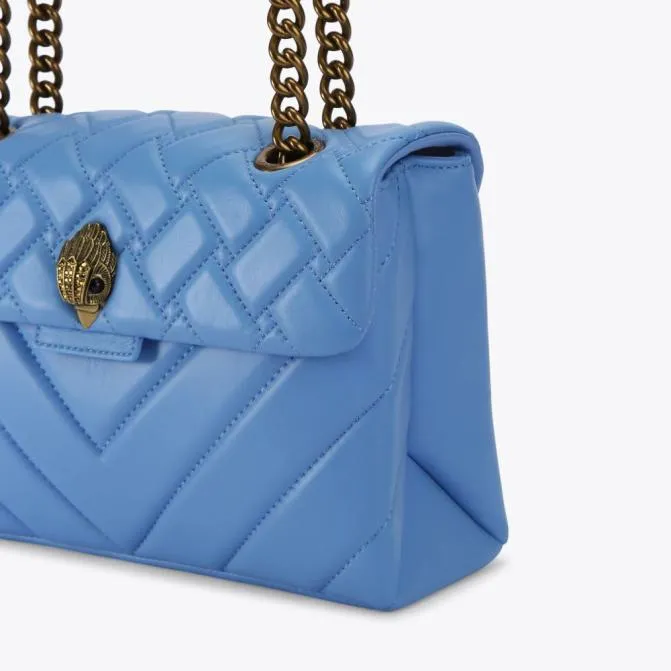 Kurt Geiger Crossbody Bags Leather Kensington Bag Mid Blue 8211 Women
