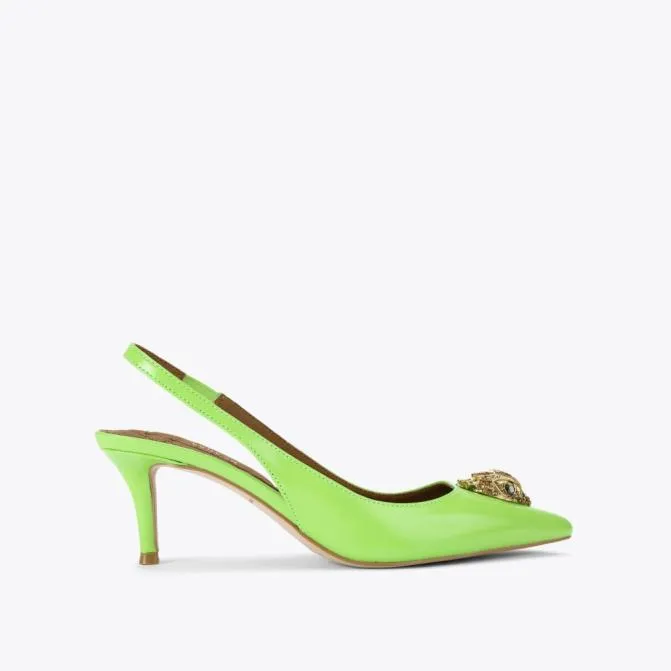 Kurt Geiger Heels Belgravia Sling Back Heel Lime 8211 Women
