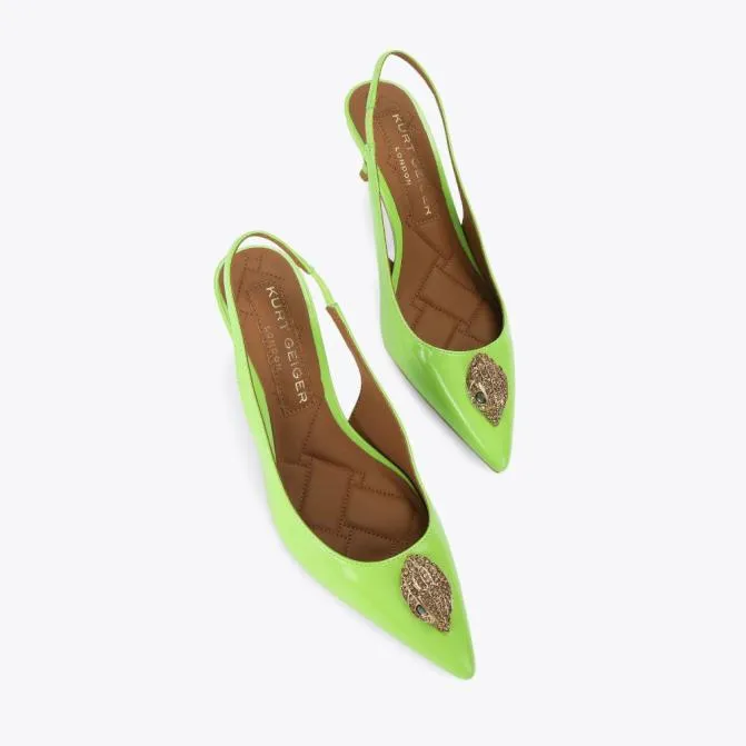 Kurt Geiger Heels Belgravia Sling Back Heel Lime 8211 Women