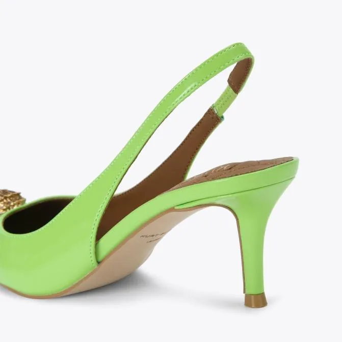 Kurt Geiger Heels Belgravia Sling Back Heel Lime 8211 Women