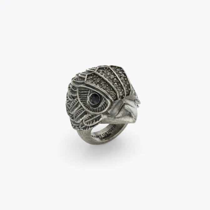 Kurt Geiger Jewelry Eagle Chunky Ring Gunmetal 8211 Women