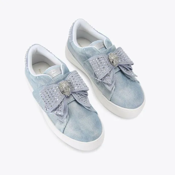 Kurt Geiger Kids Junior Laney Bow Sneaker Blue 8211 Women