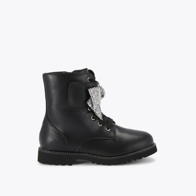 Kurt Geiger Kids Junor Mini Kensington Bow Boot Black 8211 Women