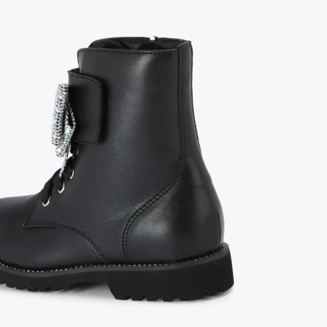 Kurt Geiger Kids Junor Mini Kensington Bow Boot Black 8211 Women