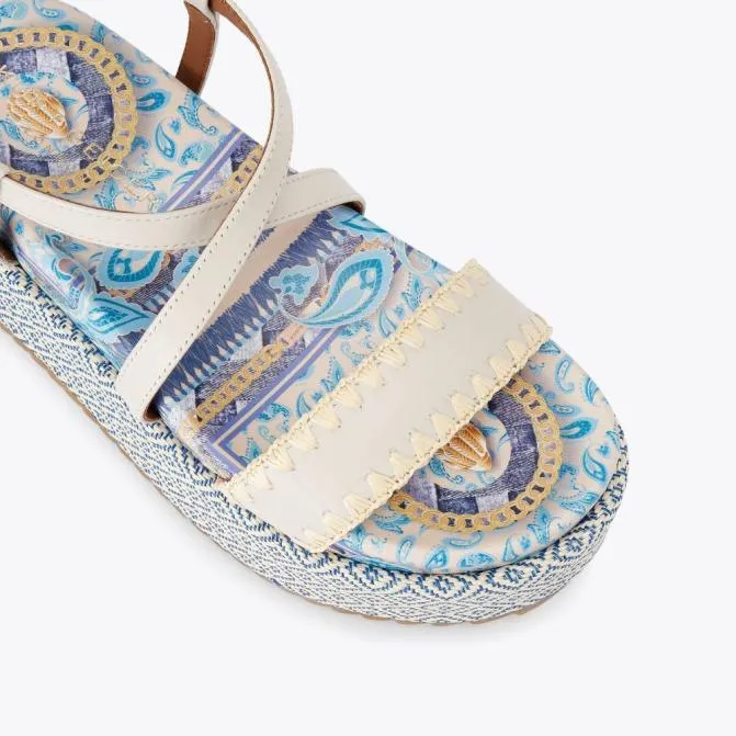 Kurt Geiger Sandals Chelsea Flatform Sandal Blue Pale Combination 8211 Women