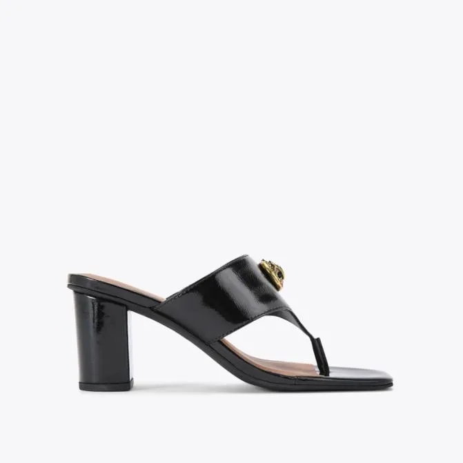 Kurt Geiger Sandals Chesle Tbar Block Heel Black 8211 Women