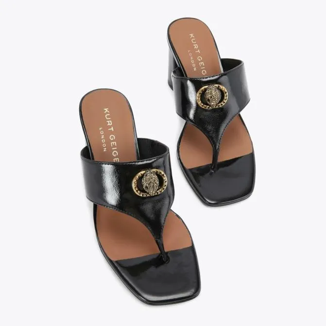 Kurt Geiger Sandals Chesle Tbar Block Heel Black 8211 Women