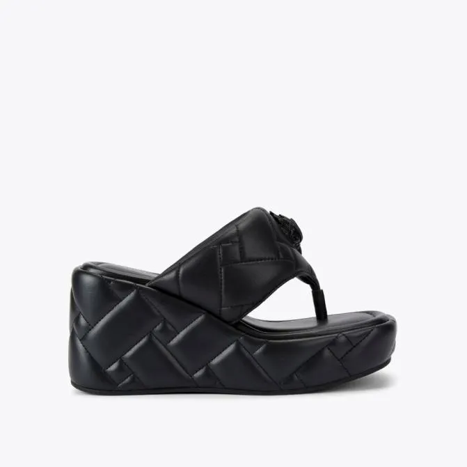 Kurt Geiger Sandals Kensington Puff Wedge Sandal Black 8211 Women
