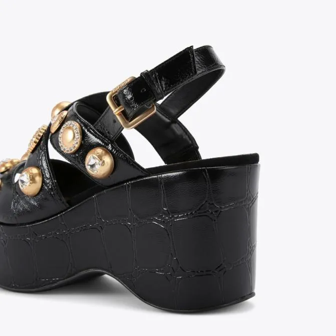 Kurt Geiger Sandals Kensington Wedge Heel Black Other 8211 Women