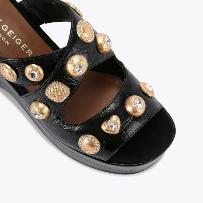 Kurt Geiger Sandals Kensington Wedge Heel Black Other 8211 Women