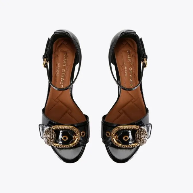 Kurt Geiger Sandals Mayfair Mid Block Heel Black 8211 Women