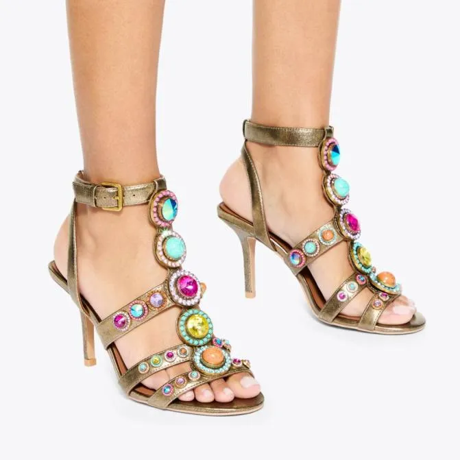 Kurt Geiger Sandals Octavia High Gladiator Heel Bronze Combination 8211 Women