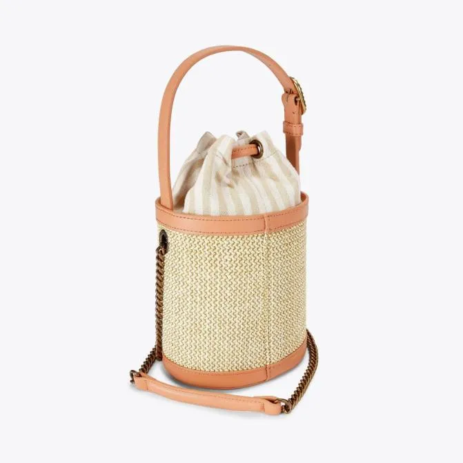Kurt Geiger Shoulder Bags Small Chelsea Round Bucket Bag Beige Combination 8211 Women