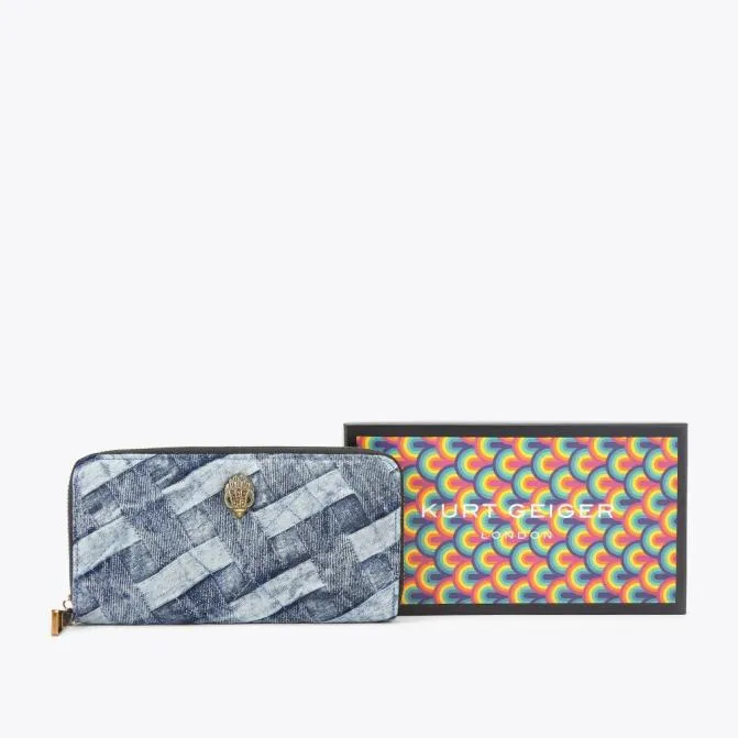 Kurt Geiger Wallets and Purses Kensington Zip Around Denim 8211 Women
