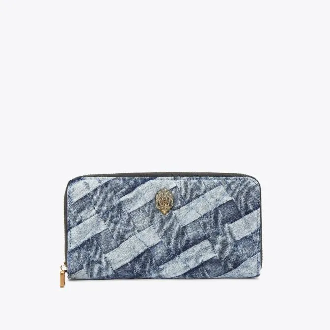 Kurt Geiger Wallets and Purses Kensington Zip Around Denim 8211 Women