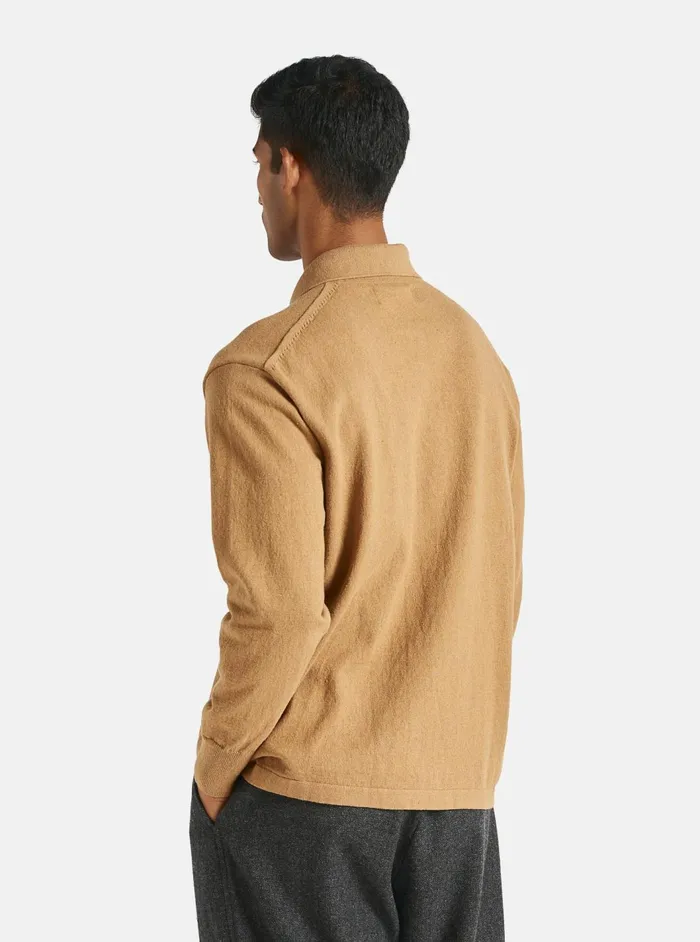 LS Pullover Knit Shirt In Cumin Eco Cotton Men Universal Works Knitwear