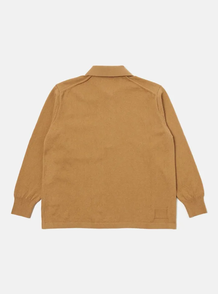 LS Pullover Knit Shirt In Cumin Eco Cotton Men Universal Works Knitwear