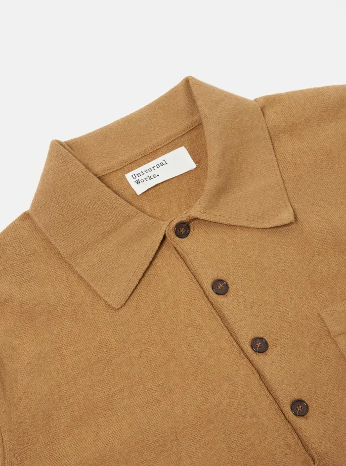 LS Pullover Knit Shirt In Cumin Eco Cotton Men Universal Works Knitwear