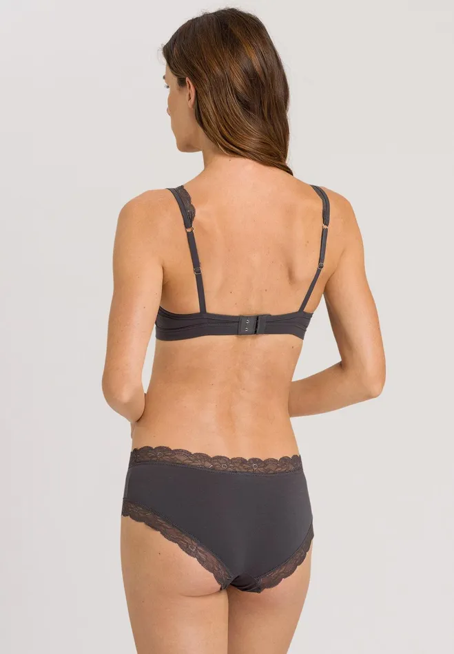 Lace Trim Soft Cup Bra Anchor Women HANRO Wireless Bras