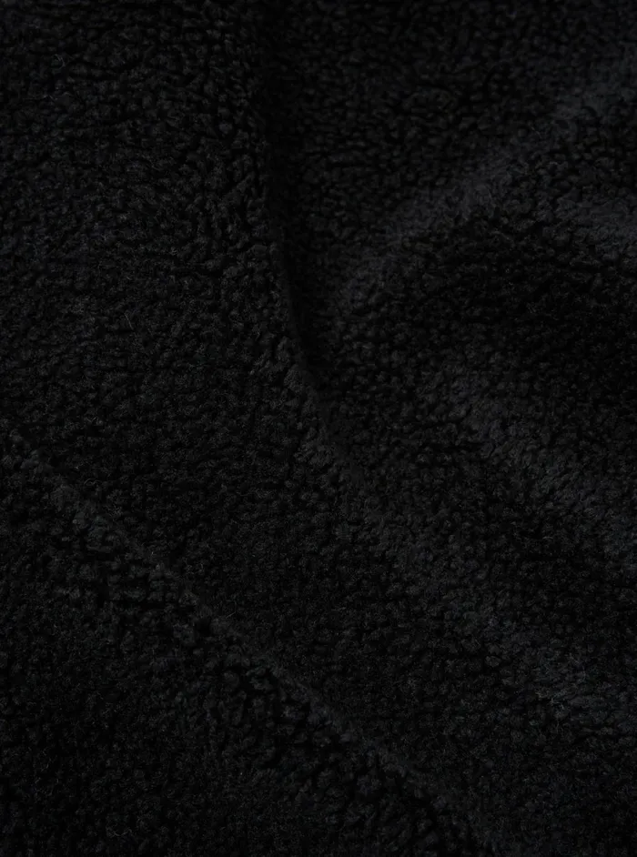 Lancaster Jacket In Black Mountain Fleece Men Universal Works Fleece