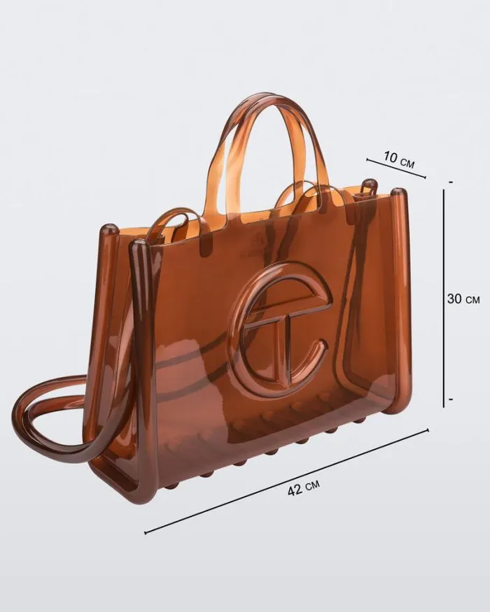 Large Jelly Shopper Brown Women Melissa Handbags