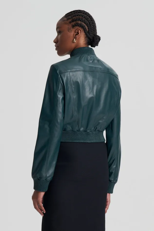 LEATHER BOMBER DARKGREEN Women Jackets Scanlan Theodore LEATHER BOMBER DARKGREEN Women Jackets Scanlan Theodore