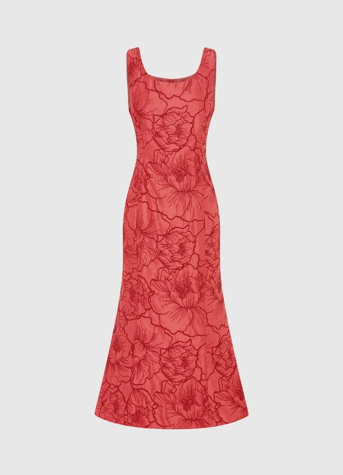 LEO LIN Daphne Midi Dress 8211 Mulberry Women Dresses and Jumpsuits