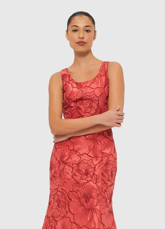 LEO LIN Daphne Midi Dress 8211 Mulberry Women Dresses and Jumpsuits