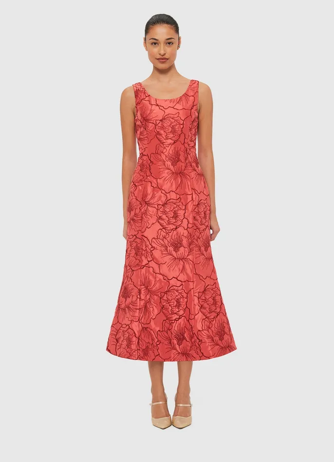 LEO LIN Daphne Midi Dress 8211 Mulberry Women Dresses and Jumpsuits