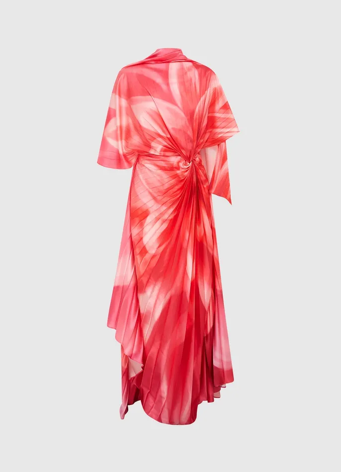 LEO LIN Marissa Pleated Draped Dress 8211 Prism Print Women Dresses and Jumpsuits
