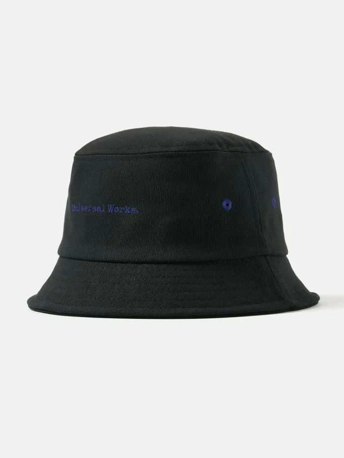 Lewis Hat In Black Canvas Men Universal Works Hats