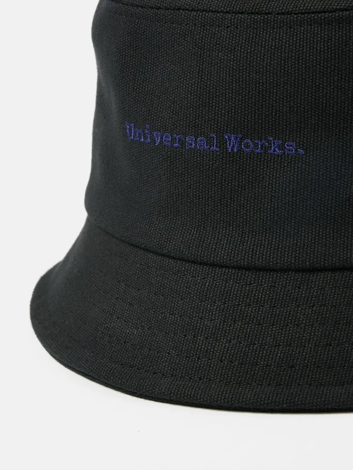Lewis Hat In Black Canvas Men Universal Works Hats