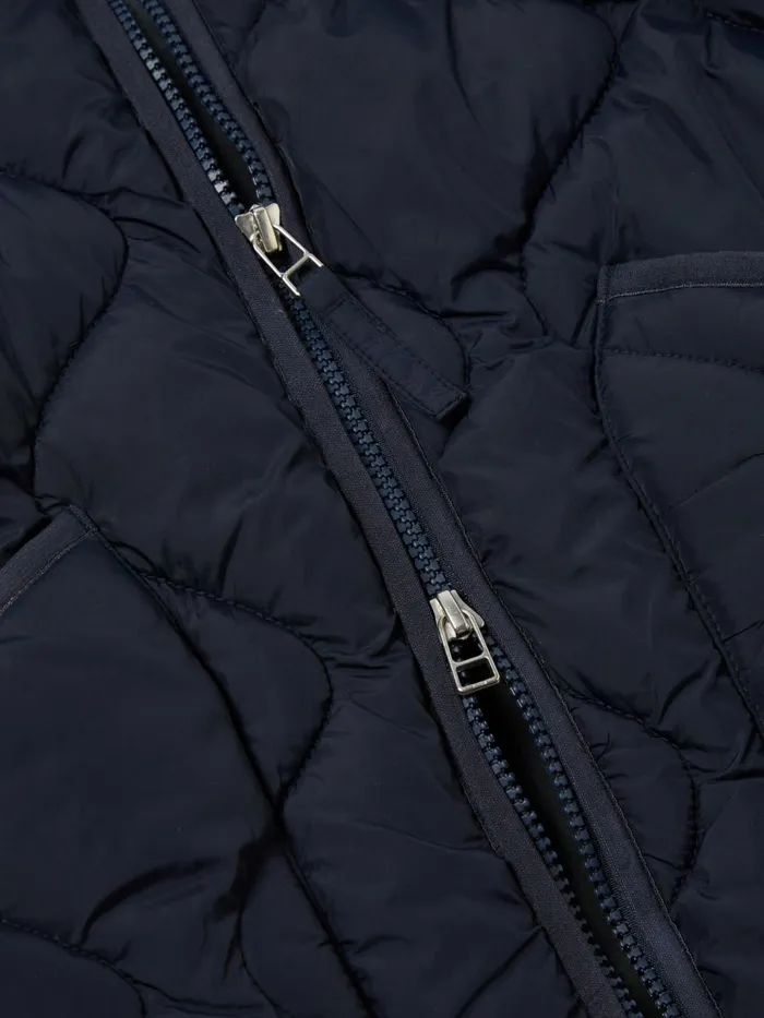 Liner Jacket In Navy Diamond Quilt Men Universal Works Coats and Outerwear
