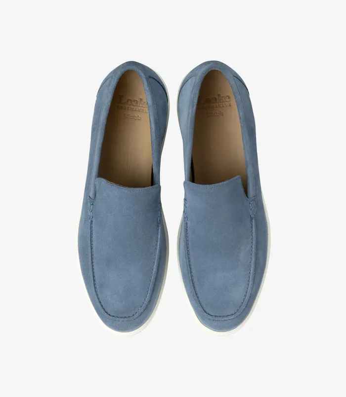 Loafers Men Tuscany Light Blue Suede Loake Loafers Men Tuscany Light Blue Suede Loake