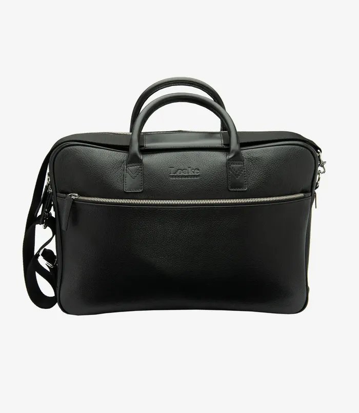 Loake Day Bags Men Westminster Briefcase Black Grain